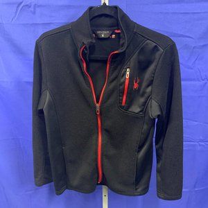 Boy's Spyder Black Red Size 14/16 Large Jacket